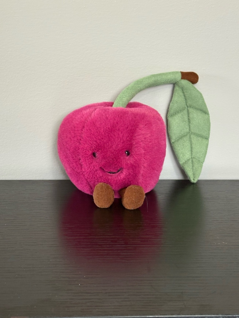 Jellycat Amuseable Cherry with Green Leaf